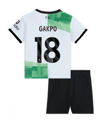 Liverpool Cody Gakpo #18 Replika Babytøj Udebanesæt Børn 2023-24 Kortærmet (+ Korte bukser)